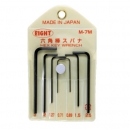 [상품번호 40637] 0.71~3mm 일본정품 에이트 L렌치세트 M-7M (7pcs) 마이크로 쌈지형 육각렌치세트